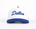 DALLAS SCRIPT PERFORMANCE HAT - WHITE/ROYAL